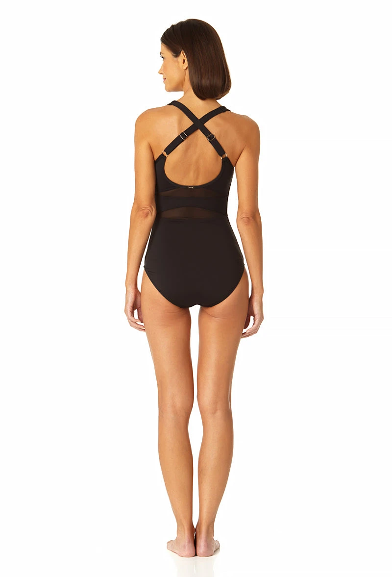 Anne Cole - Women's Mesh High Neck One Piece Swimsuit(Anne Cole Womens Mesh High Neck One Piece Swimsuit) 7 Anne Cole - Women's Mesh High Neck One Piece Swimsuit(Anne Cole Womens Mesh High Neck One Piece Swimsuit) - Image 5