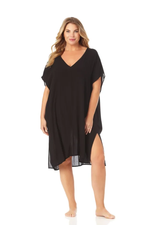 Women's Plus Size Live In Color Easy Tunic Swimsuit Cover Up(Womens Plus Size Live In Color Easy Tunic Swimsuit Cover Up)