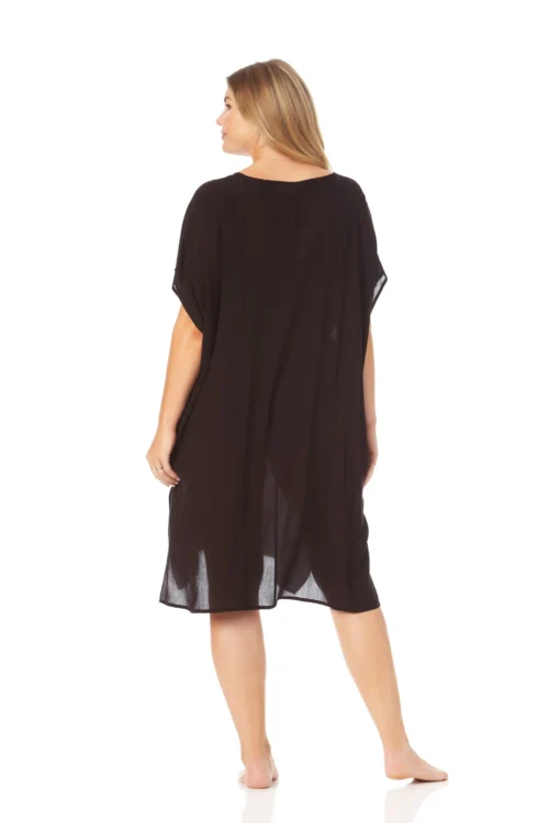 Women's Plus Size Live In Color Easy Tunic Swimsuit Cover Up(Womens Plus Size Live In Color Easy Tunic Swimsuit Cover Up) -Simply Bikini Store 23PC54101 BLK 214 scaled