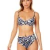 Women's Zebra Shadow V Wire Underwire Bikini Swim Top(Womens Zebra Shadow V Wire Underwire Bikini Swim Top) -Simply Bikini Store 24MT11084 NAWH 24MB37484NAWH 142 FRONT