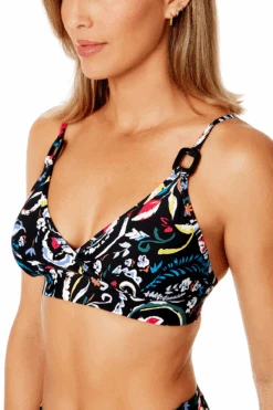 Women's Dance Floor Paisley Ring Triangle Bikini Top(Womens Dance Floor Paisley Ring Triangle Bikini Top) -Simply Bikini Store 24MT13948 MULT 24MB30048 MULT 1062 4