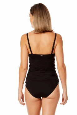 Women's Live In Color Surplice Underwire Tankini Swim Top(Womens Live In Color Surplice Underwire Tankini Swim Top) -Simply Bikini Store 24MT23301 BLK MYMB36001 BLK 325 2