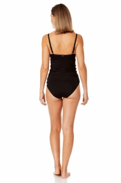 Women's Live In Color Surplice Underwire Tankini Swim Top(Womens Live In Color Surplice Underwire Tankini Swim Top) -Simply Bikini Store 24MT23301 BLK MYMB36001 BLK 325 5