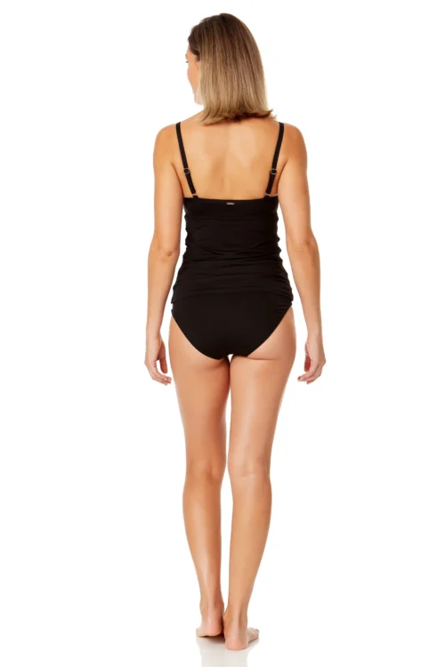 Women's Live In Color Surplice Underwire Tankini Swim Top(Womens Live In Color Surplice Underwire Tankini Swim Top) -Simply Bikini Store 24MT23301 BLK MYMB36001 BLK 325 5