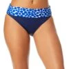 Women's Denim Dot Printed Fold Over Bikini Bottom(Womens Denim Dot Printed Fold Over Bikini Bottom) 1 Women's Denim Dot Printed Fold Over Bikini Bottom(Womens Denim Dot Printed Fold Over Bikini Bottom) -Simply Bikini Store 25MB30212 DEPR 311