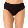 Women's Live In Color Textured Midrise Swim Bottom(Womens Live In Color Textured Midrise Swim Bottom) -Simply Bikini Store 25MB39201 BLK 438 FRONT