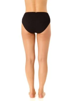 Women's Live In Color Textured Midrise Swim Bottom(Womens Live In Color Textured Midrise Swim Bottom) -Simply Bikini Store 25MB39201 BLK 443