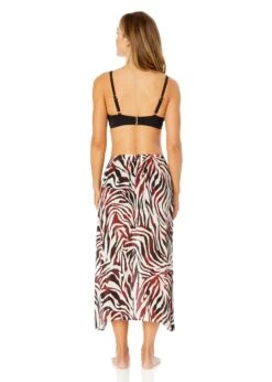 Women's Tiger Dance Ring Sarong Skirt Swimsuit Cover Up(Womens Tiger Dance Ring Sarong Skirt Swimsuit Cover Up) -Simply Bikini Store 25MC53393 MULT MYMT11001 BLK 198
