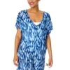 Women's Tie Dye Ikat Easy Tunic Swimsuit Cover Up(Womens Tie Dye Ikat Easy Tunic Swimsuit Cover Up) -Simply Bikini Store 25MC54168 BLPR 122 FRONT