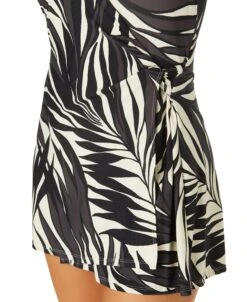 Women's Palm Chic Surplice Twist Skirted Swimdress(Womens Palm Chic Surplice Twist Skirted Swimdress) 9 Women's Palm Chic Surplice Twist Skirted Swimdress(Womens Palm Chic Surplice Twist Skirted Swimdress) -Simply Bikini Store 25MD61845 BKWH 1179