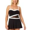 Women's Mesh Around Paneled Strapless Mesh Swim Dress(Womens Mesh Around Paneled Strapless Mesh Swim Dress)