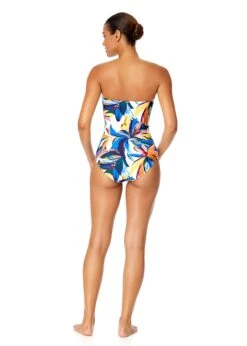 Women's Riviera Floral Twist Front Shirred One Piece Swimsuit(Womens Riviera Floral Twist Front Shirred One Piece Swimsuit) -Simply Bikini Store 25MO00515 MULT580