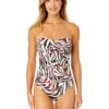 Women's Tiger Dance Twist Front Shirred One Piece Swimsuit(Womens Tiger Dance Twist Front Shirred One Piece Swimsuit) 1 Women's Tiger Dance Twist Front Shirred One Piece Swimsuit(Womens Tiger Dance Twist Front Shirred One Piece Swimsuit) -Simply Bikini Store 25MO00593 MULT 1727 FRONT