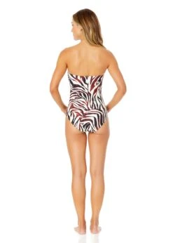 Women's Tiger Dance Twist Front Shirred One Piece Swimsuit(Womens Tiger Dance Twist Front Shirred One Piece Swimsuit) -Simply Bikini Store 25MO00593 MULT 1739