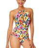 Women's Gradient Floral High Neck With Ruffled Straps One Piece Swimsuit(Womens Gradient Floral High Neck With Ruffled Straps One Piece Swimsuit) 1 Women's Gradient Floral High Neck With Ruffled Straps One Piece Swimsuit(Womens Gradient Floral High Neck With Ruffled Straps One Piece Swimsuit) -Simply Bikini Store 25MO06413 MULT 246 FRONT scaled