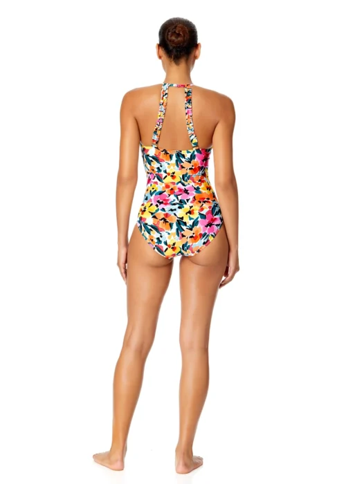 Women's Gradient Floral High Neck With Ruffled Straps One Piece Swimsuit(Womens Gradient Floral High Neck With Ruffled Straps One Piece Swimsuit) -Simply Bikini Store 25MO06413 MULT 281 scaled