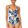 Women's Riviera Floral Underwire Surplice One Piece Swimsuit(Womens Riviera Floral Underwire Surplice One Piece Swimsuit) -Simply Bikini Store 25MO07215 MULT 481 FRONT scaled