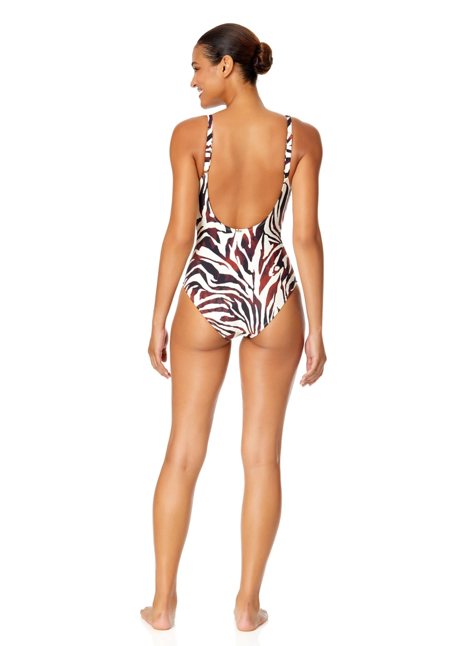 Women's Tiger Dance Plunge Twist One Piece Swimsuit(Womens Tiger Dance Plunge Twist One Piece Swimsuit) 7 Women's Tiger Dance Plunge Twist One Piece Swimsuit(Womens Tiger Dance Plunge Twist One Piece Swimsuit) - Image 5