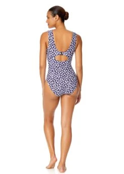 Women's Shibori Geo Underwire Panel One Piece Swimsuit(Womens Shibori Geo Underwire Panel One Piece Swimsuit) -Simply Bikini Store 25MO08575 BLPR 1040
