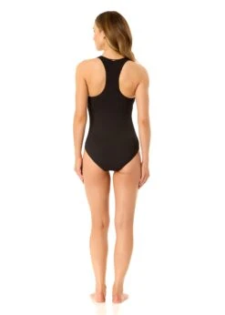 Women's Live In Color Textured Scoop Neck Front Racerback One Piece Swimsuit(Womens Live In Color Textured Scoop Neck Front Racerback One Piece Swimsuit) 10 Women's Live In Color Textured Scoop Neck Front Racerback One Piece Swimsuit(Womens Live In Color Textured Scoop Neck Front Racerback One Piece Swimsuit) -Simply Bikini Store 25MO10101 BLK 764