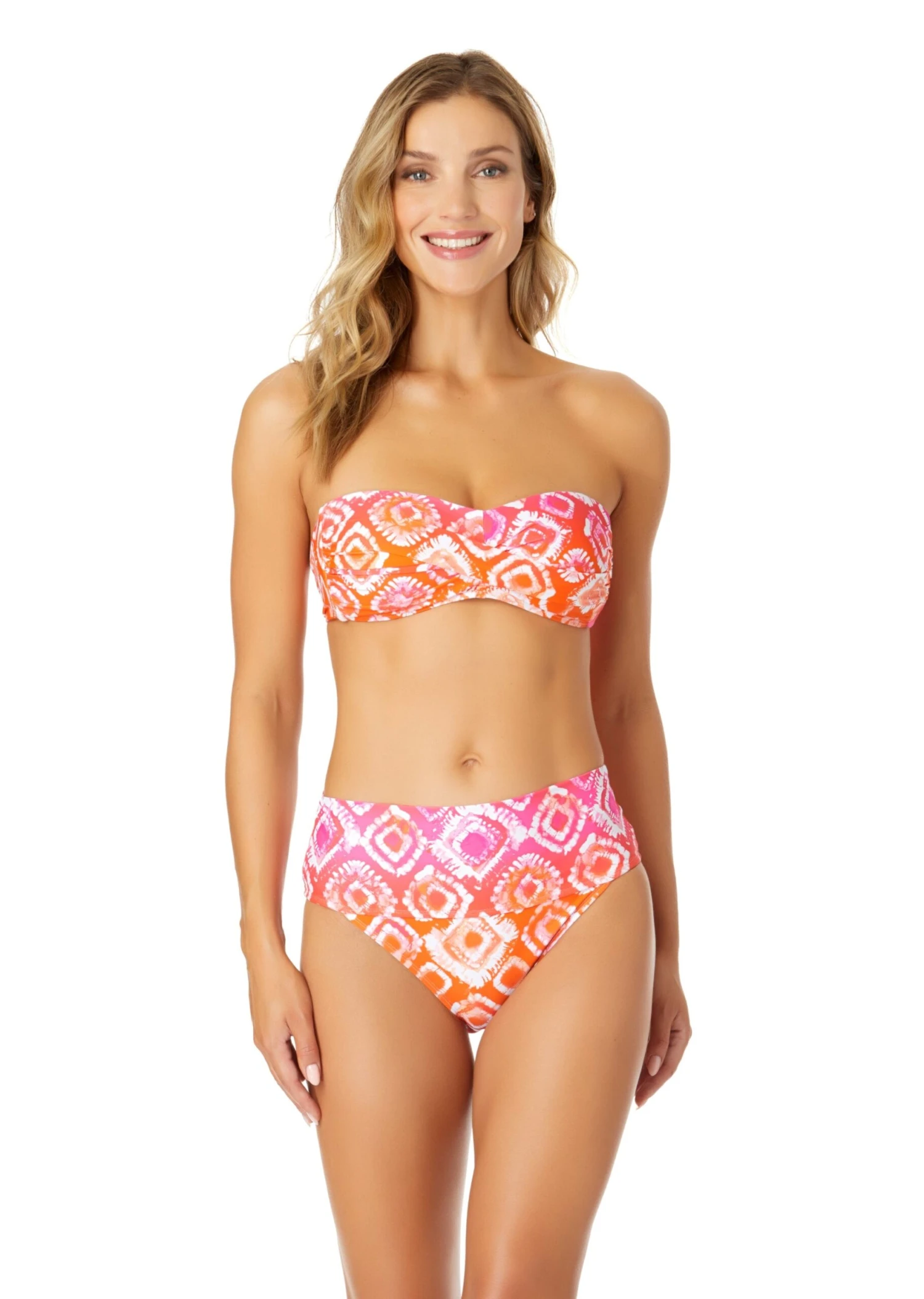 Women's Tie Dye Foulard Twist Bandeau Bikini Swim Top(Womens Tie Dye Foulard Twist Bandeau Bikini Swim Top) 3 Women's Tie Dye Foulard Twist Bandeau Bikini Swim Top(Womens Tie Dye Foulard Twist Bandeau Bikini Swim Top)