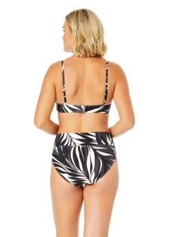 Women's Palm ChicV Wire Underwire Bikini Swim Top(Womens Palm Chic V Wire Underwire Bikini Swim Top) -Simply Bikini Store 25MT11045 BKWH 25MB37245 BKWH 691 BACK