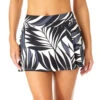 Women's Palm Chic Banded Side Skirted Swim Bottom(Womens Palm Chic Banded Side Skirted Swim Bottom) -Simply Bikini Store 25MT11045 BKWH 25MB41345 BKWH 088