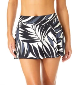 Women's Palm Chic Banded Side Skirted Swim Bottom(Womens Palm Chic Banded Side Skirted Swim Bottom)