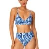 Women's Tie Dye Ikat Elongated Triangle Underwire Bikini Swim Top(Womens Tie Dye Ikat Elongated Triangle Underwire Bikini Swim Top) 1 Women's Tie Dye Ikat Elongated Triangle Underwire Bikini Swim Top(Womens Tie Dye Ikat Elongated Triangle Underwire Bikini Swim Top) -Simply Bikini Store 25MT14768 BLWH 25MB37468 BLWH 1728 FRONT