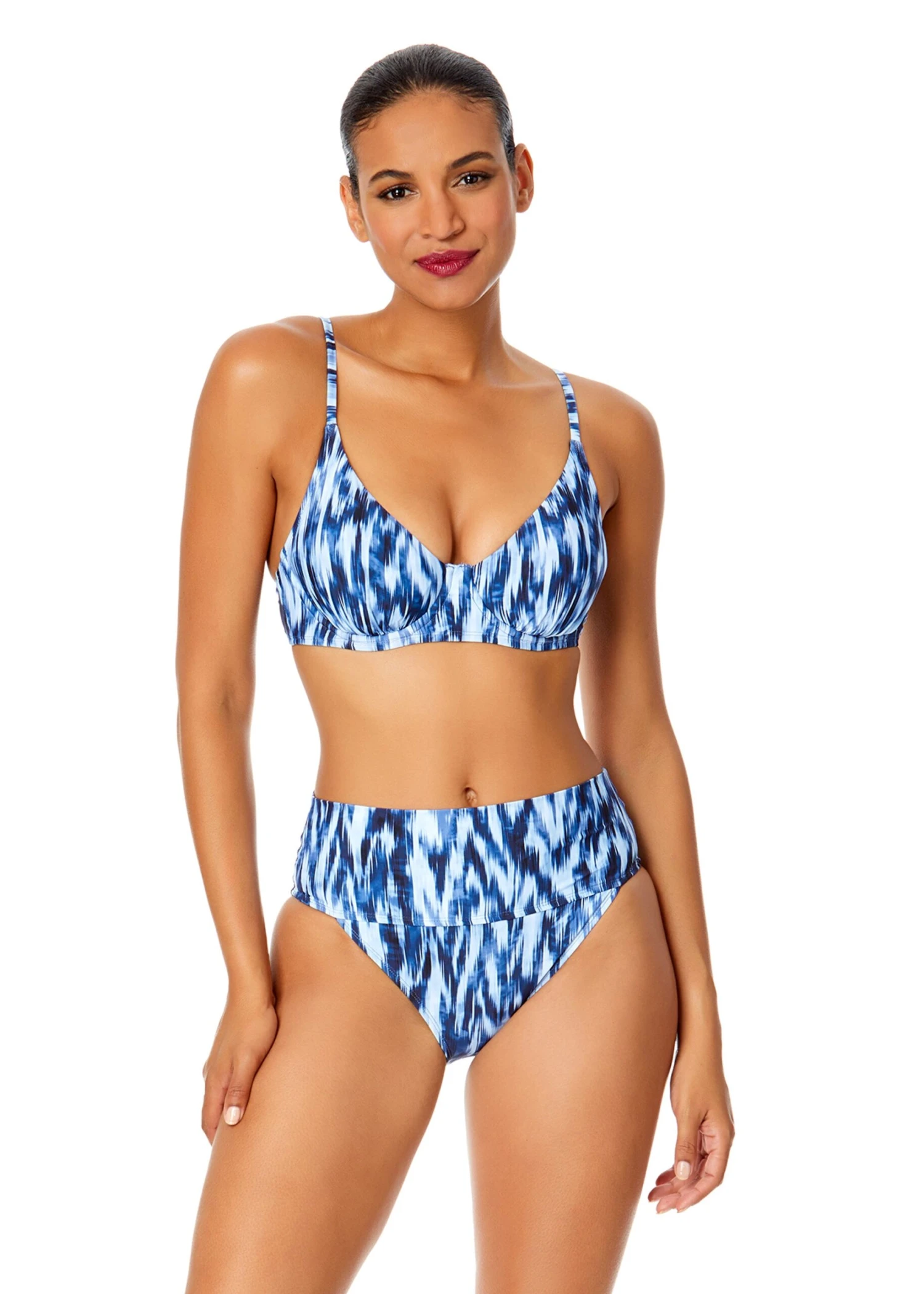 Women's Tie Dye Ikat Elongated Triangle Underwire Bikini Swim Top(Womens Tie Dye Ikat Elongated Triangle Underwire Bikini Swim Top) 3 Women's Tie Dye Ikat Elongated Triangle Underwire Bikini Swim Top(Womens Tie Dye Ikat Elongated Triangle Underwire Bikini Swim Top)