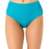 Women's Live In Color Textured High Waist Swim Bottom(Womens Live In Color Textured High Waist Swim Bottom 1) -Simply Bikini Store 25MT15001 FWTRQ 25MB39101 FWTRQ 277 FRONT
