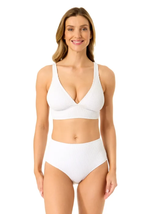 Women's Live In Color Textured Shirred Soft Band Bralette Bikini Swim Top(Womens Live In Color Textured Shirred Soft Band Bralette Bikini Swim Top 4) -Simply Bikini Store 25MT15001 WHITE 25MB39101 WHITE 588 FRONT scaled