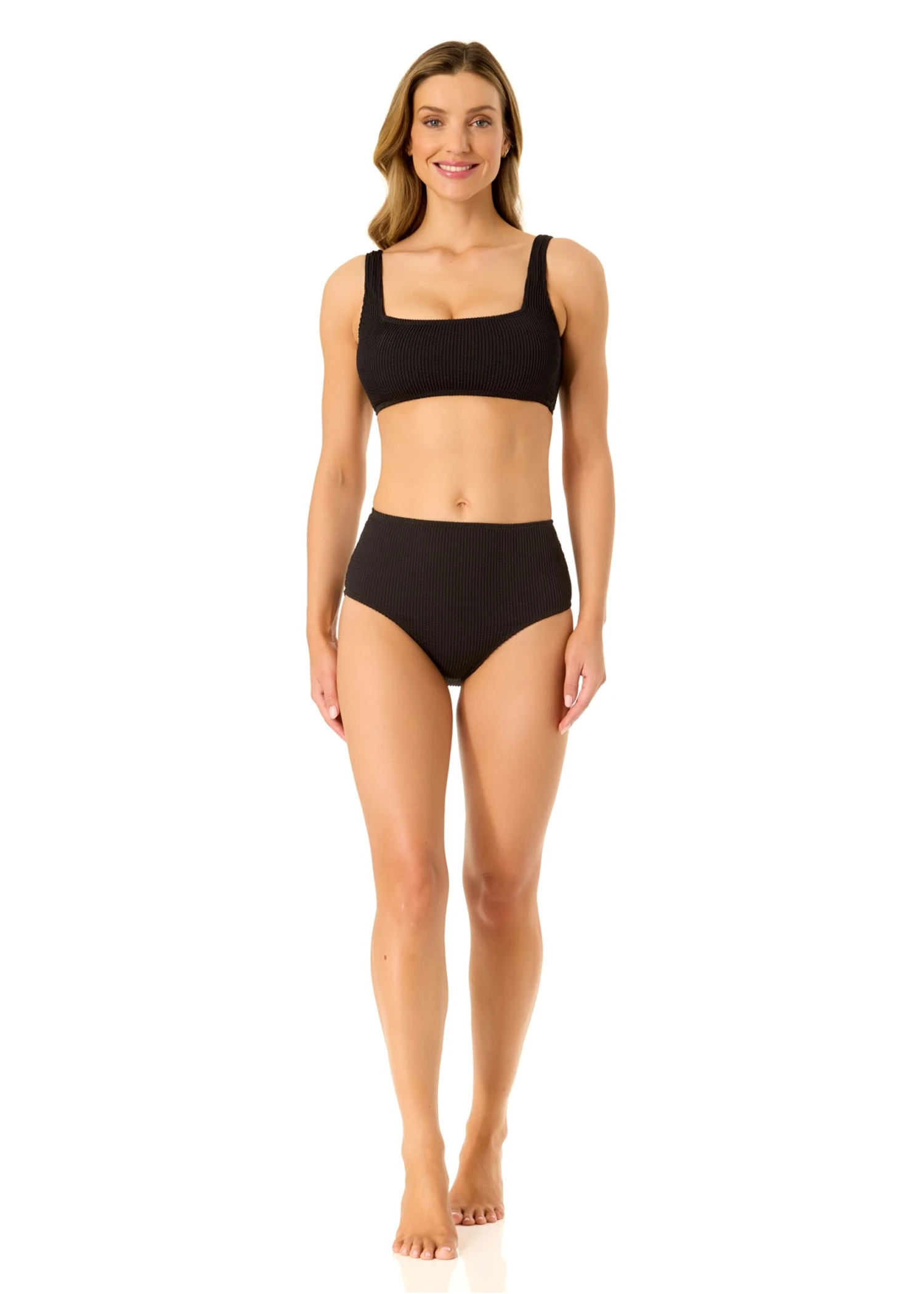 Women's Live In Color Textured Classic Square Neck Bralette Bikini Swim Top(Womens Live In Color Textured Classic Square Neck Bralette Bikini Swim Top) 9 Women's Live In Color Textured Classic Square Neck Bralette Bikini Swim Top(Womens Live In Color Textured Classic Square Neck Bralette Bikini Swim Top) - Image 7