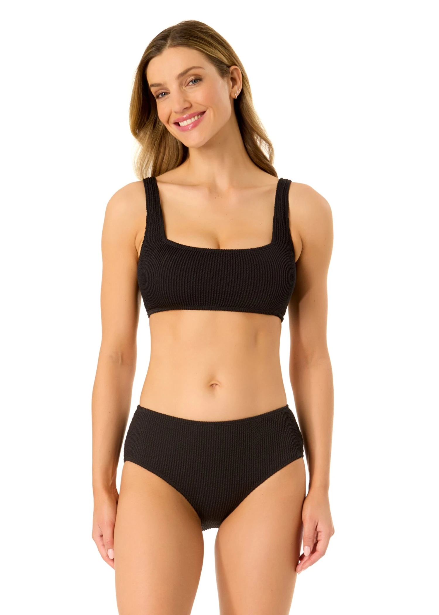 Women's Live In Color Textured Classic Square Neck Bralette Bikini Swim Top(Womens Live In Color Textured Classic Square Neck Bralette Bikini Swim Top) 3 Women's Live In Color Textured Classic Square Neck Bralette Bikini Swim Top(Womens Live In Color Textured Classic Square Neck Bralette Bikini Swim Top)