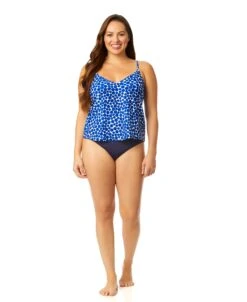 Women's Denim Dot Easy Triangle Tankini Swim Top(Womens Denim Dot Easy Triangle Tankini Swim Top) -Simply Bikini Store 25MT22412 DEPR MYMB36001 NAVY 651 c48694f9 df9a 4a89 b7b6 733d04debf26