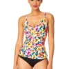 Women's Gradient Floral Twist Front Underwire Tankini Swim Top(Womens Gradient Floral Twist Front Underwire Tankini Swim Top) -Simply Bikini Store 25MT23313 MULT MYMB36001 BLK 2106 FRONT scaled