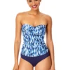Women's Tie Dye Ikat Twist Front Bandeaukini Swim Top(Womens Tie Dye Ikat Twist Front Bandeaukini Swim Top) -Simply Bikini Store 25MT25068 BLWH MYMB36001NAVY 1875 FRONT scaled