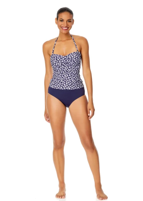 Women's Shibori Geo Twist Front Bandeaukini Swim Top(Womens Shibori Geo Twist Front Bandeaukini Swim Top) -Simply Bikini Store 25MT25075 BLPR MYMB36001 NAVY 846 scaled