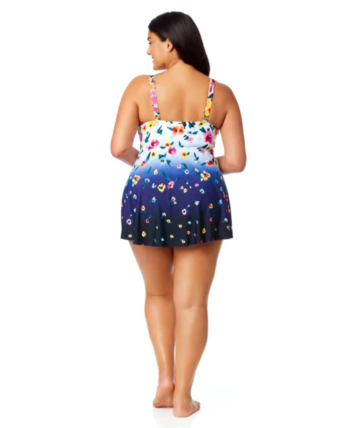 Women's Plus Gradient Floral Swim Dress With Skirted Bottom(Womens Plus Gradient Floral Swim Dress With Skirted Bottom) -Simply Bikini Store 25PD61014 MULT 802 scaled