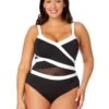 Women's Plus Mesh Around Mesh Insert One Piece Swimsuit(Womens Plus Mesh Around Mesh Insert One Piece Swimsuit) 1 Women's Plus Mesh Around Mesh Insert One Piece Swimsuit(Womens Plus Mesh Around Mesh Insert One Piece Swimsuit) -Simply Bikini Store 25PO02001 BLK 2604 FRONT