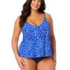 Women's Plus Denim Dot Easy Triangle Tankini Swim Top(Womens Plus Denim Dot Easy Triangle Tankini Swim Top) 2 Women's Plus Denim Dot Easy Triangle Tankini Swim Top(Womens Plus Denim Dot Easy Triangle Tankini Swim Top) -Simply Bikini Store 25PT22412 DEPR MYPB36001 NAVY 156