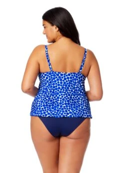 Women's Plus Denim Dot Easy Triangle Tankini Swim Top(Womens Plus Denim Dot Easy Triangle Tankini Swim Top) 7 Women's Plus Denim Dot Easy Triangle Tankini Swim Top(Womens Plus Denim Dot Easy Triangle Tankini Swim Top) -Simply Bikini Store 25PT22412 DEPR MYPB36001 NAVY 179