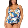 Women's Plus Riviera Floral Easy Triangle Tankini Swim Top(Womens Plus Riviera Floral Easy Triangle Tankini Swim Top) 2 Women's Plus Riviera Floral Easy Triangle Tankini Swim Top(Womens Plus Riviera Floral Easy Triangle Tankini Swim Top) -Simply Bikini Store 25PT22415 MULT MYPB36001 BLK 2165 FRONT scaled
