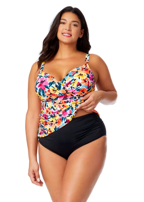 Simply Bikini Store -Simply Bikini Store 25PT23313 MULT MYPB36001 BLK 699 FRONT scaled