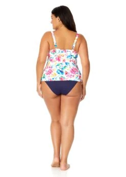 Women's Plus Watercolor Paisley Twist Front Underwire Tankini Swim Top(Womens Plus Watercolor Paisley Twist Front Underwire Tankini Swim Top) 11 Women's Plus Watercolor Paisley Twist Front Underwire Tankini Swim Top(Womens Plus Watercolor Paisley Twist Front Underwire Tankini Swim Top) -Simply Bikini Store 25PT23370 MULT MYPB36001 NAVY 2377