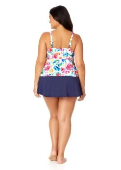 Women's Plus Watercolor Paisley Twist Front Underwire Tankini Swim Top(Womens Plus Watercolor Paisley Twist Front Underwire Tankini Swim Top) 13 Women's Plus Watercolor Paisley Twist Front Underwire Tankini Swim Top(Womens Plus Watercolor Paisley Twist Front Underwire Tankini Swim Top) -Simply Bikini Store 25PT23370 MULT MYPB41401 NAVY 2424