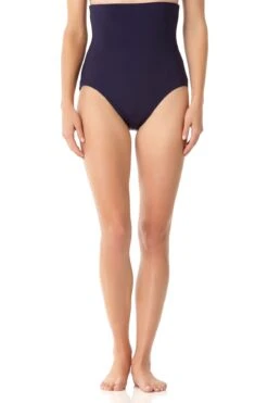 Anne Cole - Tummy Control Swim Bottom(Anne Cole Tummy Control Swim Bottom 1) -Simply Bikini Store AnneCole Resort Tummy Control Swim Bottom MYMB36401NVY F jpg