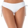 Women's Live In Color Side Tie Swim Bottom(Anne Cole Side Tie Swim Bottom 2) -Simply Bikini Store AnneCole SideTieSwimBottom 2782 MYMB30001 WHT FRONT jpg