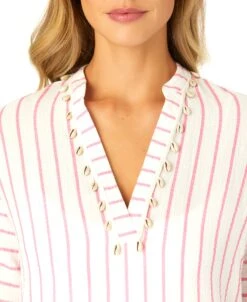 Women's Maxi Dress With Side Slits And Shell Details Cover Up(Womens Maxi Dress With Side Slits And Shell Details Cover Up) 8 Women's Maxi Dress With Side Slits And Shell Details Cover Up(Womens Maxi Dress With Side Slits And Shell Details Cover Up) -Simply Bikini Store CU151275 PINKCOSMOS 1619