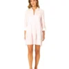 Women's Button Front Long Sleeve Tiered Dress Cover Up(Womens Button Front Long Sleeve Tiered Dress Cover Up 1) -Simply Bikini Store CU15865 ISLANDSTRIPEPINK 1582 scaled
